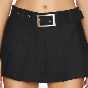 Superdown Black Skater Skirt with Elastic Waistband